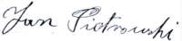 signature of Jan Piotrowski